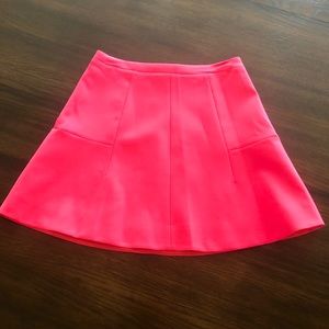 J Crew fluted mini skirt in double crepe